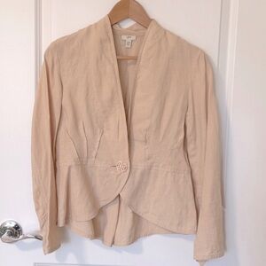 J. Jill Linen Jacket Blazer PETITE XS